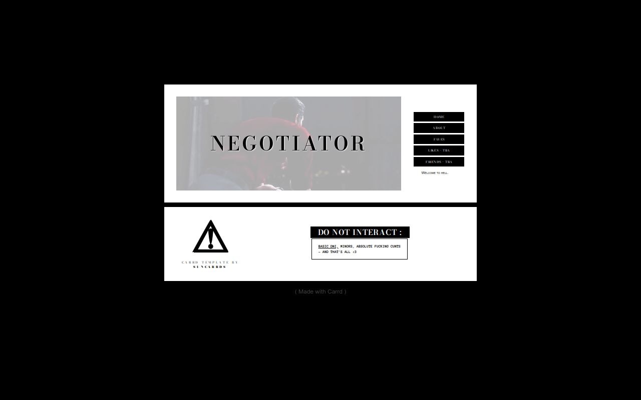 Carrd profile picture for @negotiation